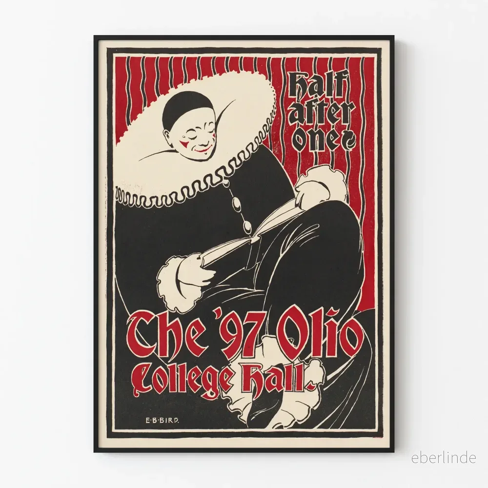 Vintage dekorativ poster Half After One Che '97 Olja College Hall
