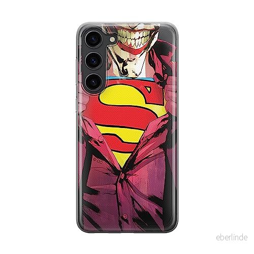 ERT GROUP mobiltelefonfodral för Samsung S23 PLUS originalt och officiellt licensierat DC mönster Joker 003 optimalt anpassad till formen på mobiltelefonen, gedeeltelijk transparant 5905511436599