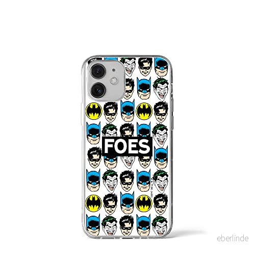 ERT GROUP mobiltelefonfodral för Iphone 12 Mini originalt och officiellt licensierat DC mönster Batman 078 optimalt anpassad till formen på mobiltelefonen, gedeeltelijk transparant 5905131499462