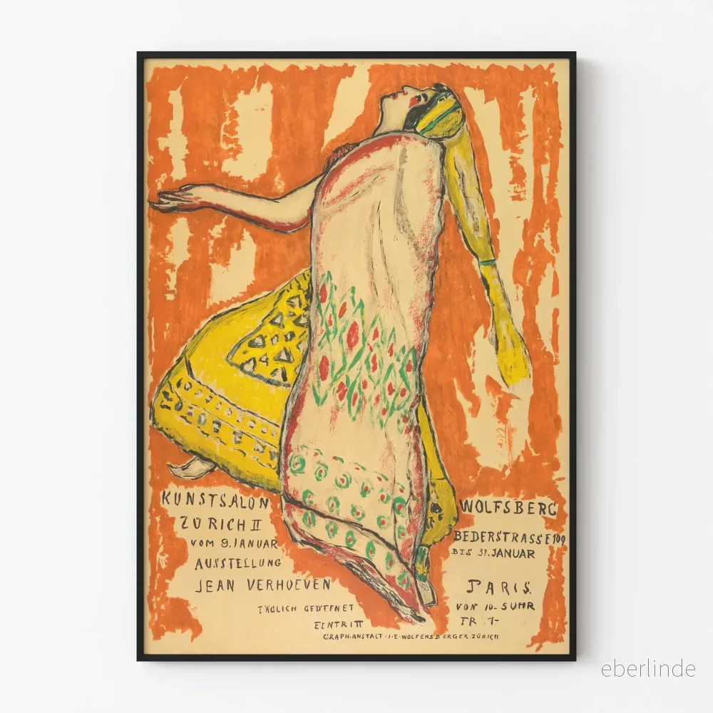 Jean Verhoeven konstsalong Wolfsberg - Vintage väggdekoration poster