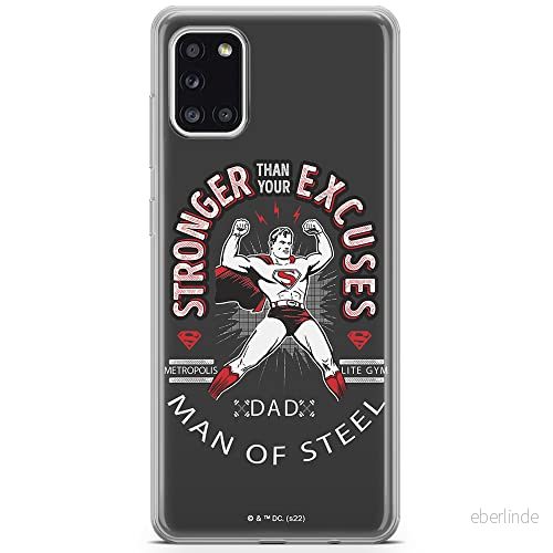 ERT GROUP mobiltelefonfodral för Samsung A31 originalt och officiellt licensierat DC mönster Superman 025 optimalt anpassad till formen på mobiltelefonen, fodral tillverkad av TPU plast 5905131566034