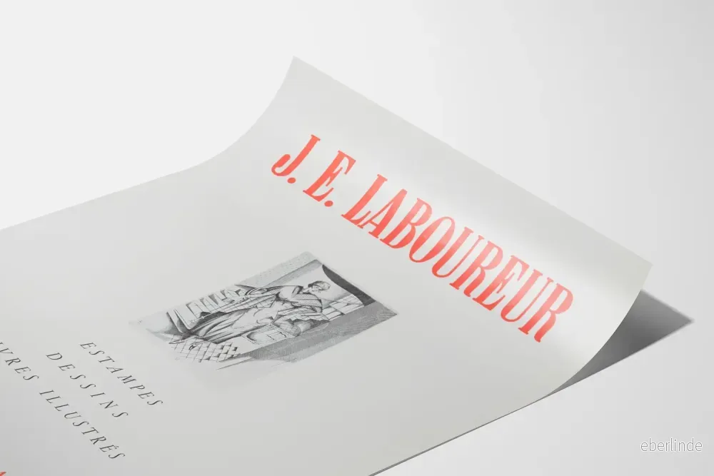 Utställningsposter J.E. Laboureur Nationalbiblioteket 1954 - Bild 3