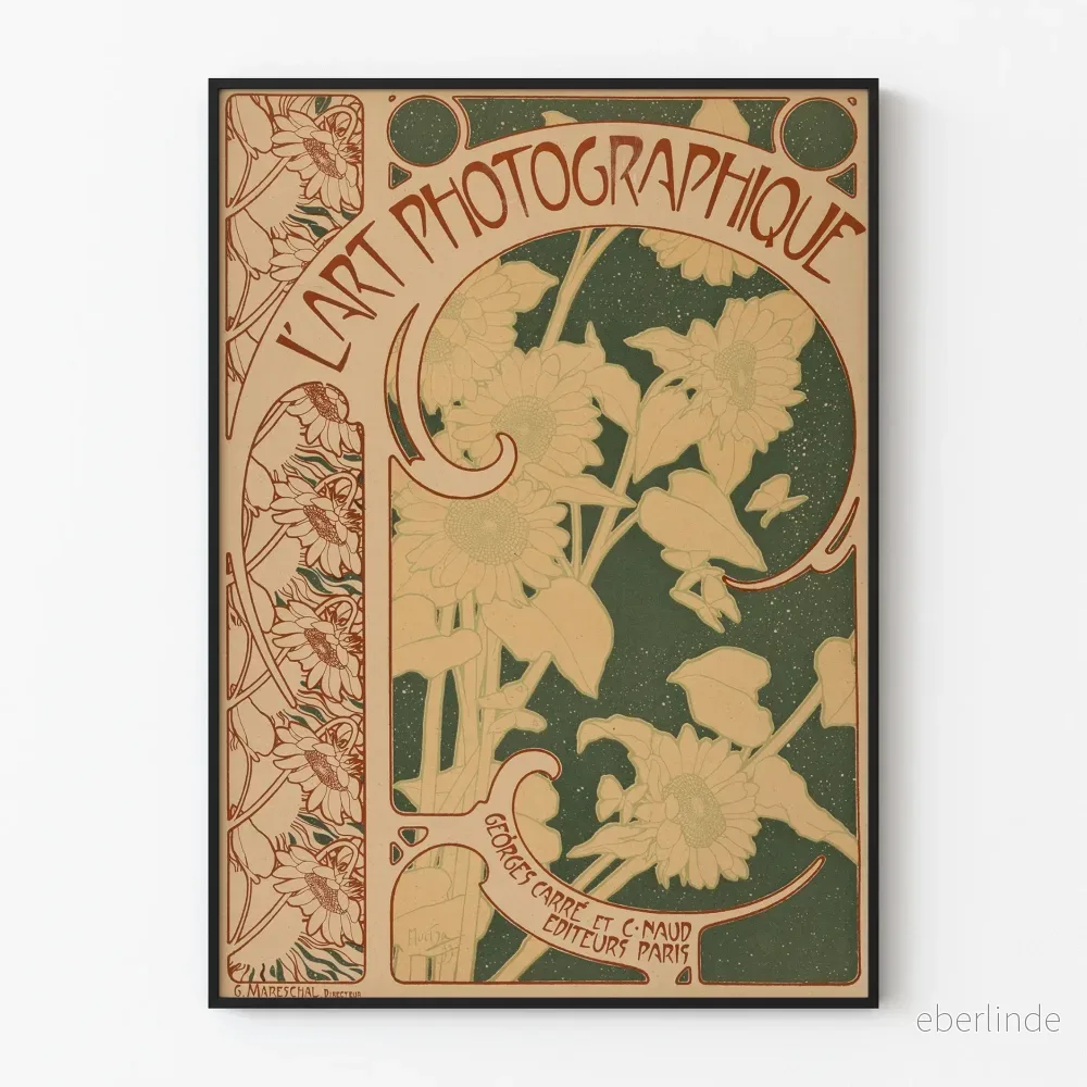 Vintageposter för L'Art Photographique i jugendstil