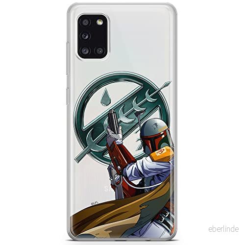 ERT GROUP mobiltelefonfodral för Samsung A31 originalt och officiellt licensierat Star Wars mönster Boba Fett 002 optimalt anpassad till formen på mobiltelefonen, gedeeltelijk transparant 5903040217542