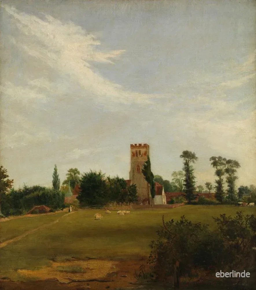 Målning av Tottenham kyrka - Anonym - Bild 2
