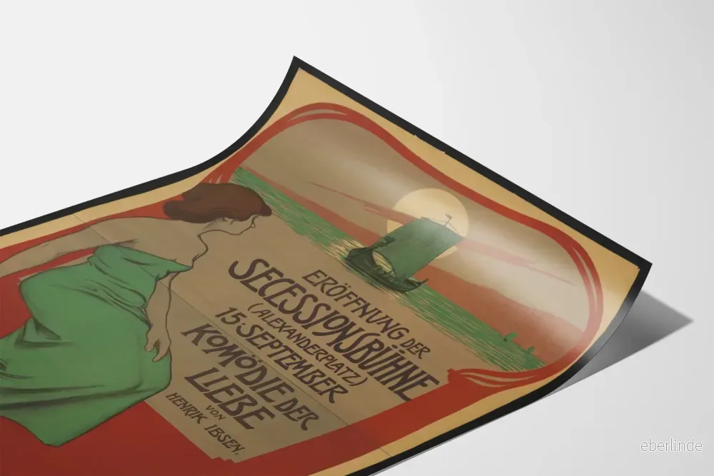 Vintageaffisch för invigningen av Secessionens scen – Teaterväggdekoration - Bild 3