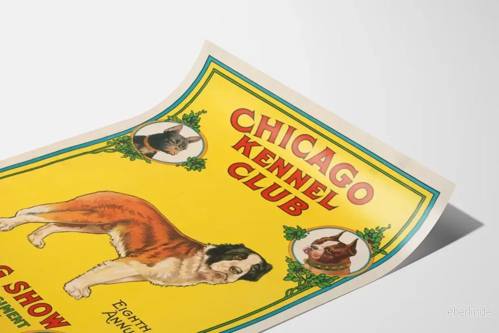 Vintageaffisch för Chicago Kennel Club Hundutställning - Bild 3