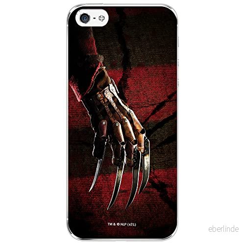 ERT GROUP mobiltelefonfodral för Iphone 5/5S/SE originalt och officiellt licensierat Horror mönster Nightmare of Elm Street 002 anpassad till formen på mobiltelefonen, fodral tillverkad av TPU plast 5905511071936