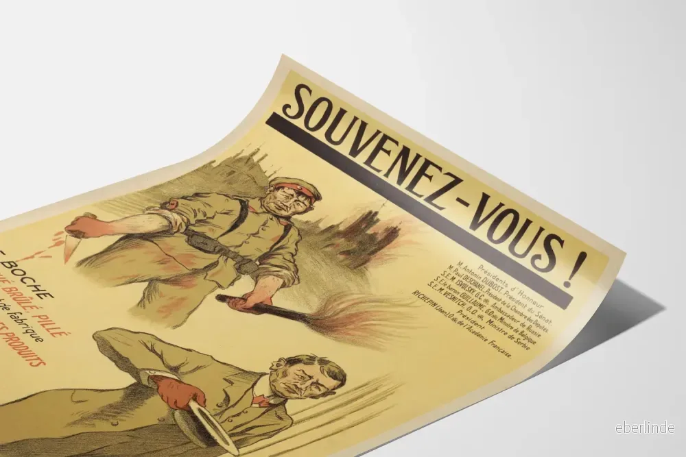 Vintage propagandaposter « Kom ihåg » - Bild 3