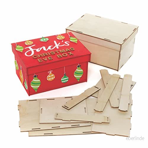 Baker Ross FC191 Stor trälåda Kit Pack med 2, blandade 5051174125896
