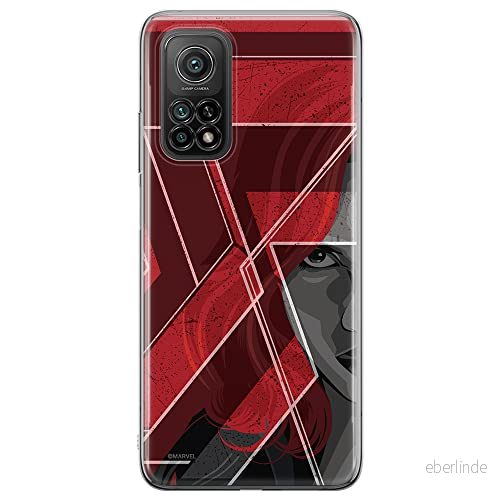 ERT GROUP mobiltelefonfodral för Xiaomi MI 10T 5G / PRO originalt och officiellt licensierat Marvel mönster Black Widow 002, fodral tillverkad av TPU plast 5903040349717
