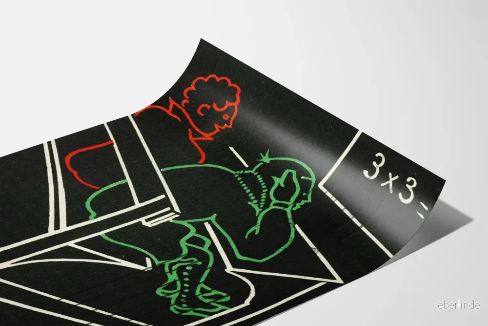 Utbildningsposter i vintage stil "Lenteur intellectuelle" väggdekoration Artem Legrand - Bild 3