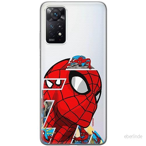 ERT GROUP mobiltelefonfodral för Xiaomi REDMI NOTE 11 PRO 5G/ 4G originalt och officiellt licensierat Marvel mönster Spider Man 042, gedeeltelijk transparant 5905795018023