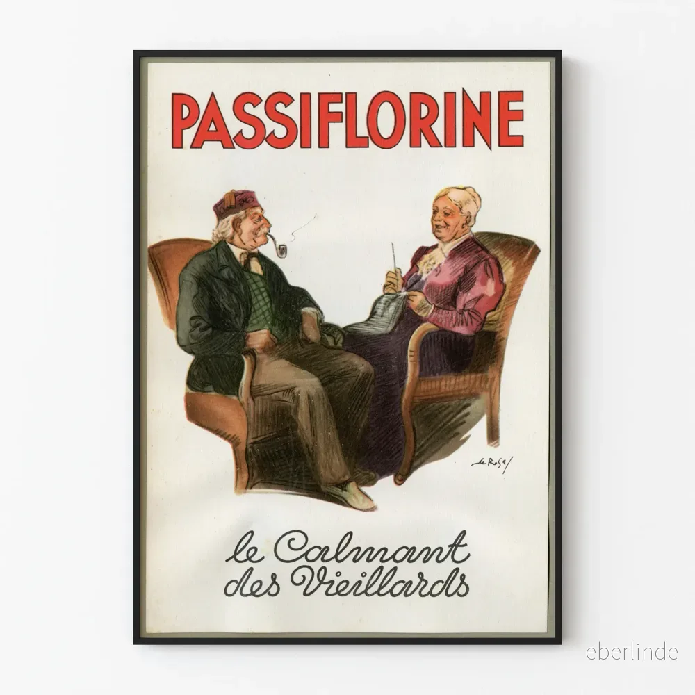 Vintageposter Passiflorine, de äldres lugnande medel