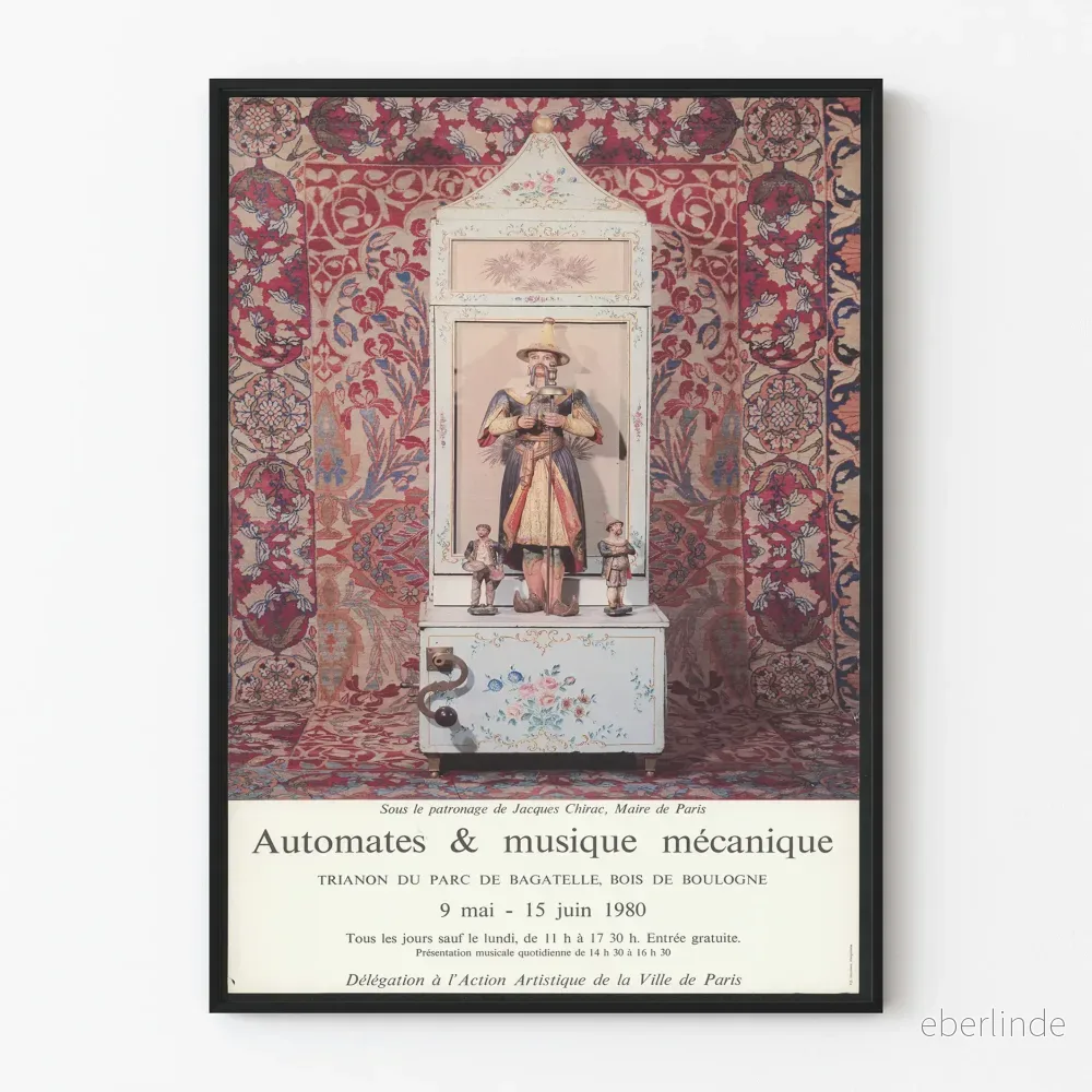 Utställningsaffisch Automater & Mekanisk Musik 1980