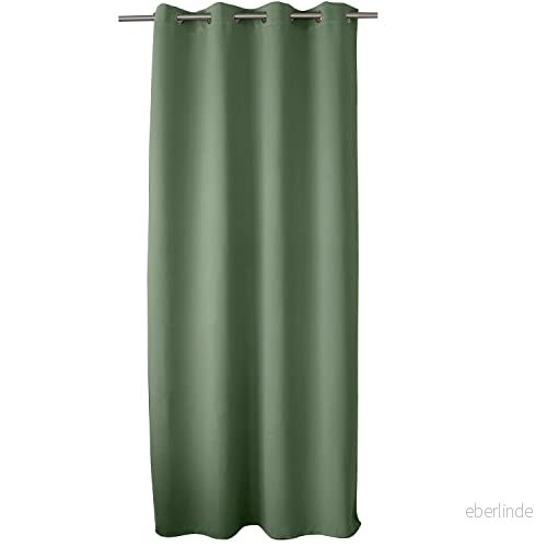 ED ENJOY HOME Mörkläggningsgardin med silveröglor, lergrön, 140 x 240 cm, 100% polyester, Oeko TEX certifierat tyg, lakritskollektion 3661090129292