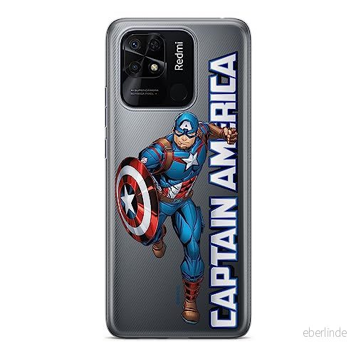 ERT GROUP mobiltelefonfodral för Xiaomi REDMI 10C originalt och officiellt licensierat Marvel mönster Captain America 030 optimalt anpassad till formen på mobiltelefonen, gedeeltelijk transparant 5905511546854