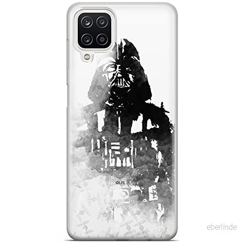 ERT GROUP mobiltelefonfodral för Samsung A12 / M12 originalt och officiellt licensierat Star Wars mönster Darth Vader 008 anpassad till formen på mobiltelefonen, fodral tillverkad av TPU plast 5903040103708