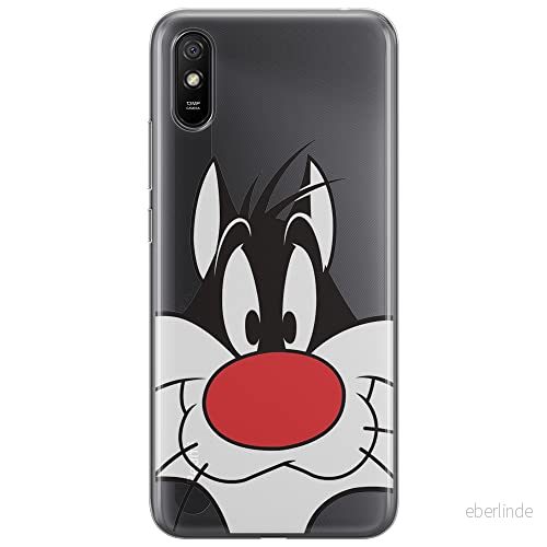 ERT GROUP mobiltelefonfodral för Xiaomi REDMI 9A originalt och officiellt licensierat Looney Tunes mönster Sylvester 001 optimalt anpassad till formen på mobiltelefonen, gedeeltelijk transparant 5903040298893