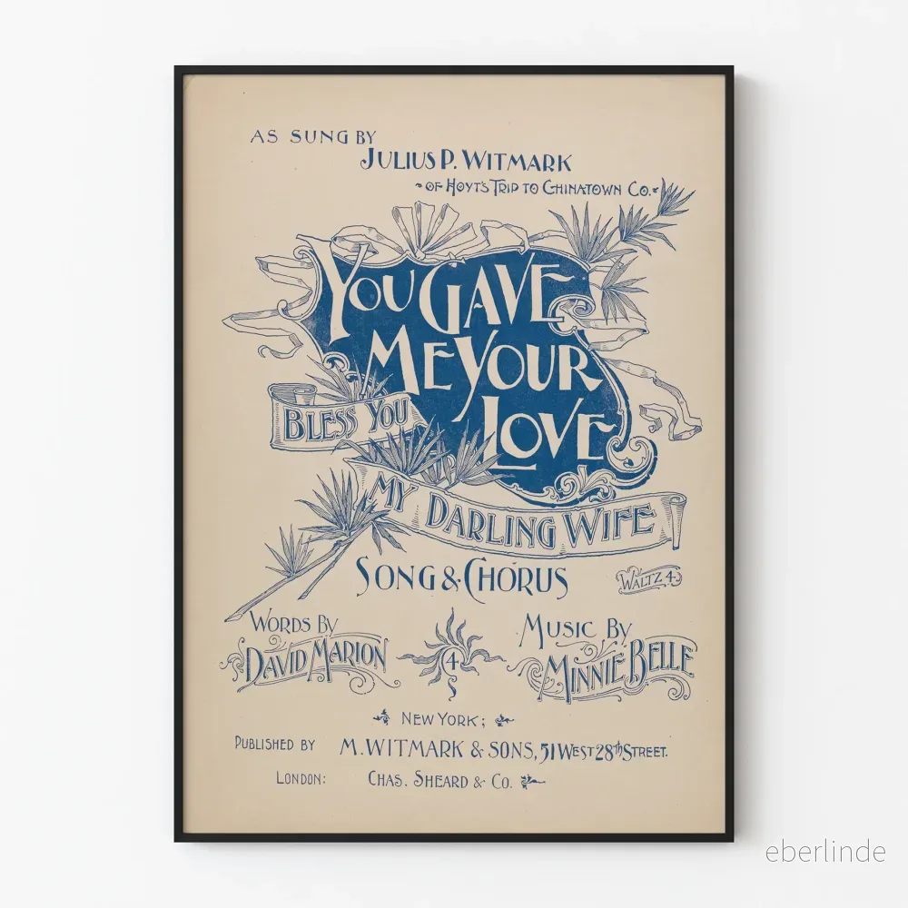 Vintageposter You Gave Me Your Love – Musikväggdekoration Vintageposter You Gave Me Your Love – Musikväggdekoration