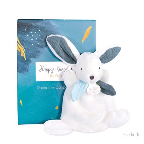 DOUDOU et Compagnie Mini Rabbit HAPPY Pop Blå 17 cm DC3883 3700335238839