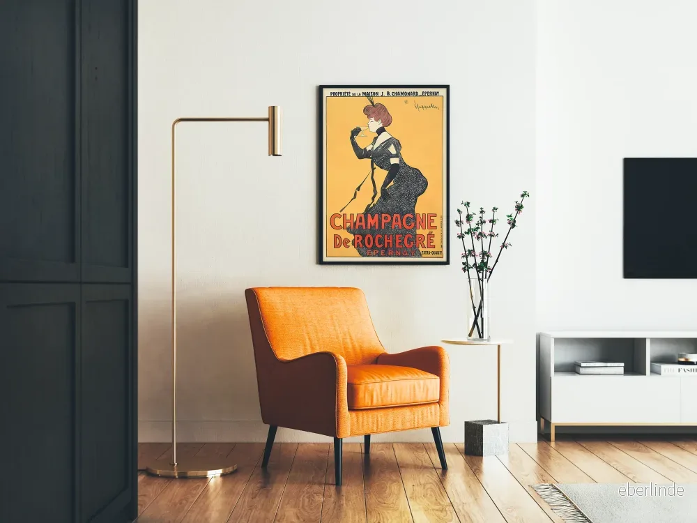 Vintage Champagne de Rochegré - Elegant väggdekoration poster - Bild 2