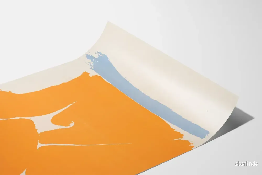 Abstrakt orange och blå poster Friedel Dzubas - Bild 3