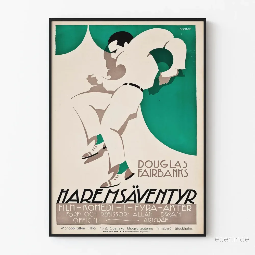 Vintagefilmposter för komedifilmen Haremsäventyr