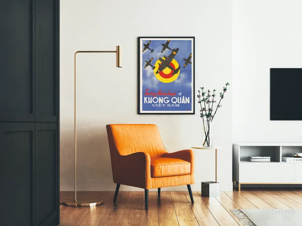 Vintageposter Trường Huấn Luyện Không Quân Vietnam - Bild 2