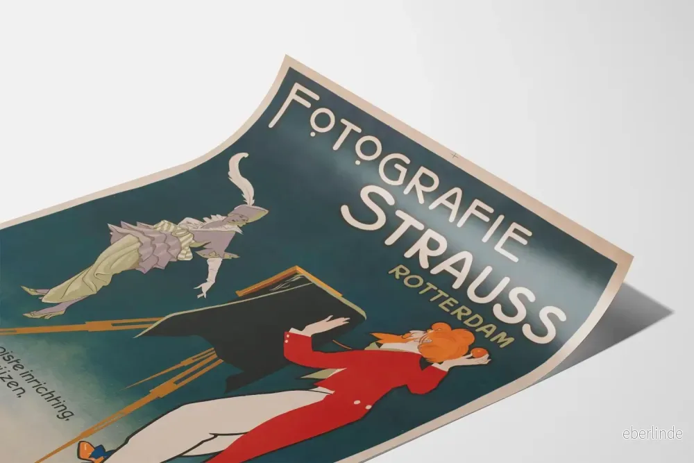 Vintageposter av fotografi Strauss Rotterdam för väggdekoration - Bild 3