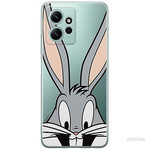 ERT GROUP mobiltelefonfodral för Xiaomi REDMI NOTE 12 4G originalt och officiellt licensierat Looney Tunes mönster Bugs 001 optimalt anpassad till formen på mobiltelefonen, gedeeltelijk transparant 5905511940218