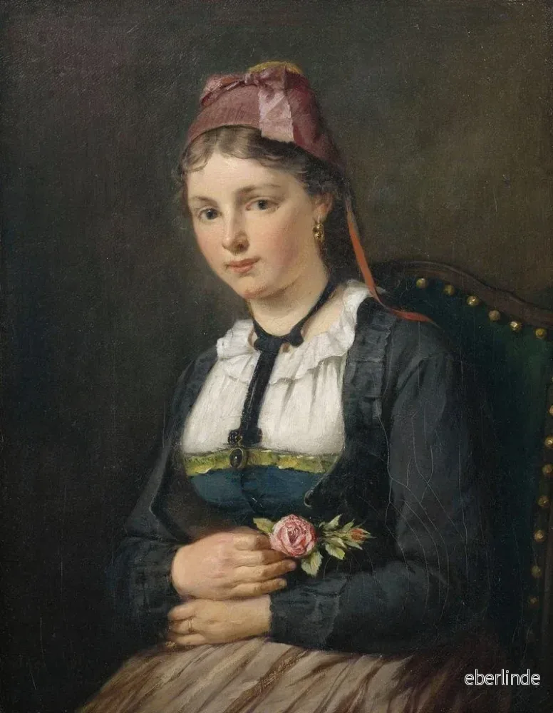 Målning Fille de la Forêt-Noire - August Müller | Konsttryck - Bild 2
