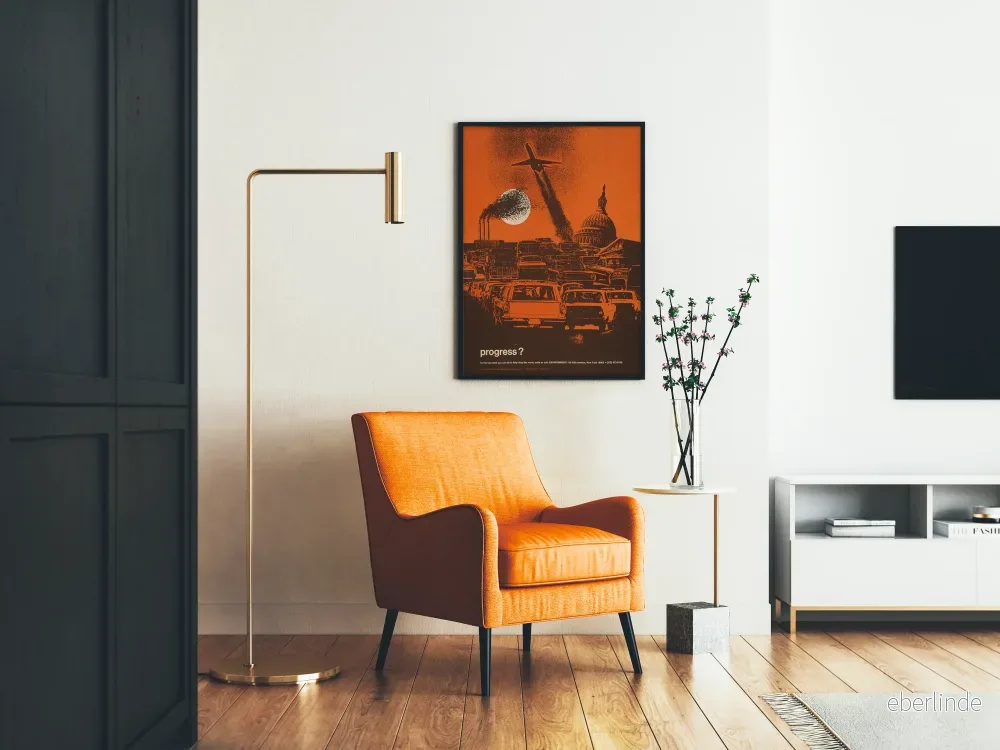 Vintageaffisch Progress - Förorening och Urbanisering - Bild 2