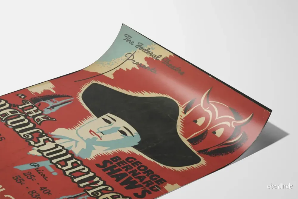 Vintageposter av The Devil's Disciple av George Bernard Shaw - Bild 3