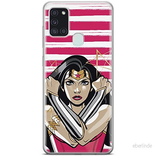 ERT GROUP mobiltelefonfodral för Samsung A21s originalt och officiellt licensierat DC mönster Wonder Woman 003 optimalt anpassad till formen på mobiltelefonen, fodral tillverkad av TPU plast 5903040264607