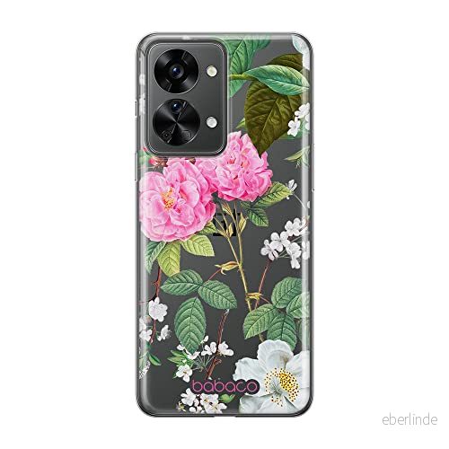 ERT GROUP mobiltelefonfodral för Oneplus NORD 2T 5G originalt och officiellt licensierat Babaco mönster Flowers 037 optimalt anpassad till formen på mobiltelefonen, gedeeltelijk transparant 5905511275051