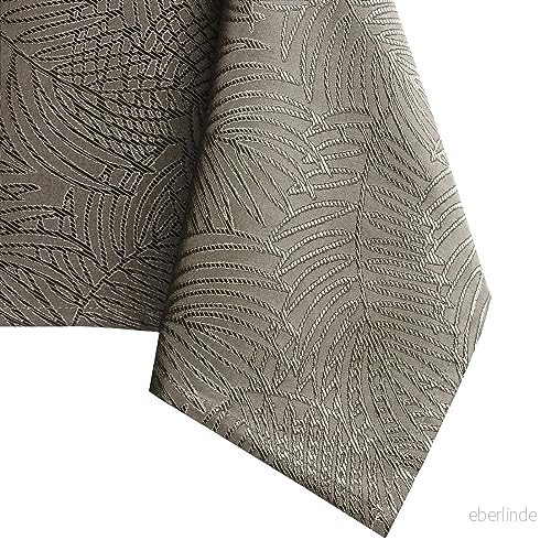 AmeliaHome bordsduk, oval, 140 x 220 cm fläckskydd, lotuseffekt, tvättbar, vattenavvisande, ornament cappuccino Gaia 4251525490395