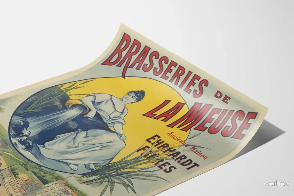 Vintageposter för Brasseries de la Meuse - Retro väggdekoration - Bild 3