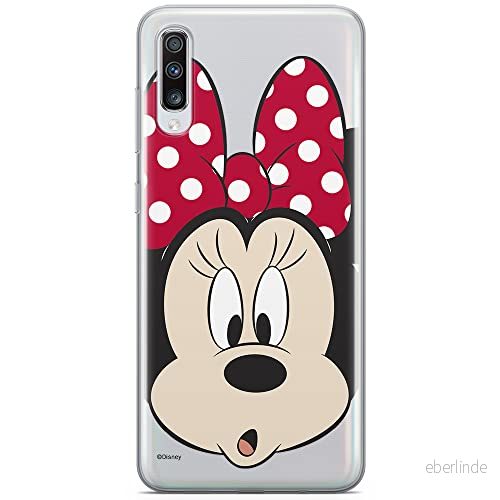 ERT GROUP mobiltelefonfodral för Samsung A70 originalt och officiellt licensierat Disney mönster Minnie 054 optimalt anpassad till formen på mobiltelefonen, gedeeltelijk transparant 5902980737417