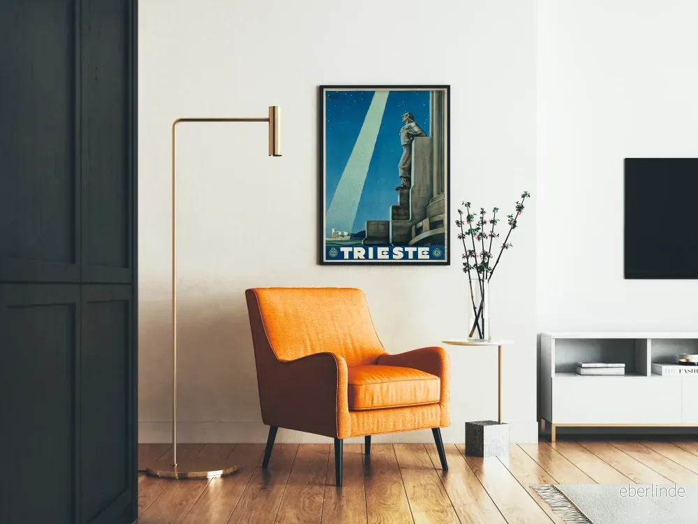 Vintageaffisch Trieste - Grafisk och historisk väggdekoration - Bild 2
