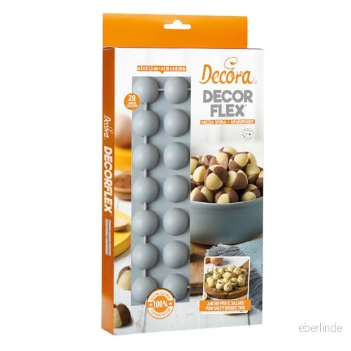 Decora 9260430 högkvalitativ 28 håligheter flexibel silikonform Ø 30 x 15 H Mm, perfekt för att göra godsaker eller salta beredningar, oavsett om det är ugns kylskåp 8024622078911