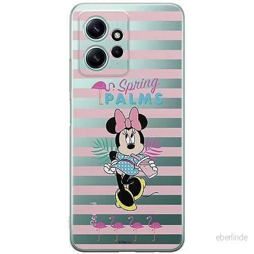 ERT GROUP mobiltelefonfodral för Xiaomi REDMI NOTE 12 4G originalt och officiellt licensierat Disney mönster Minnie 028 optimalt anpassad till formen på mobiltelefonen, gedeeltelijk transparant 5905511953911