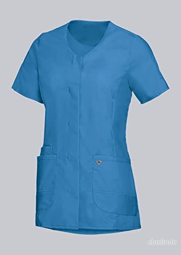 BP Med Tunics 1764 241 0116 damkasäck 1/2 ärmar och V ringning 49% bomull, 48% polyester, 3% elastolefin smal passform storlek: Mn färg: azurblå 4055301713087