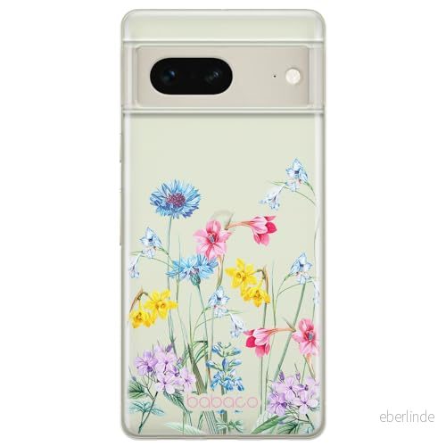 ERT GROUP mobiltelefonfodral för Google PIXEL 7 originalt och officiellt licensierat Babaco mönster Flowers 040 optimalt anpassad till formen på mobiltelefonen, gedeeltelijk transparant 5905795150402