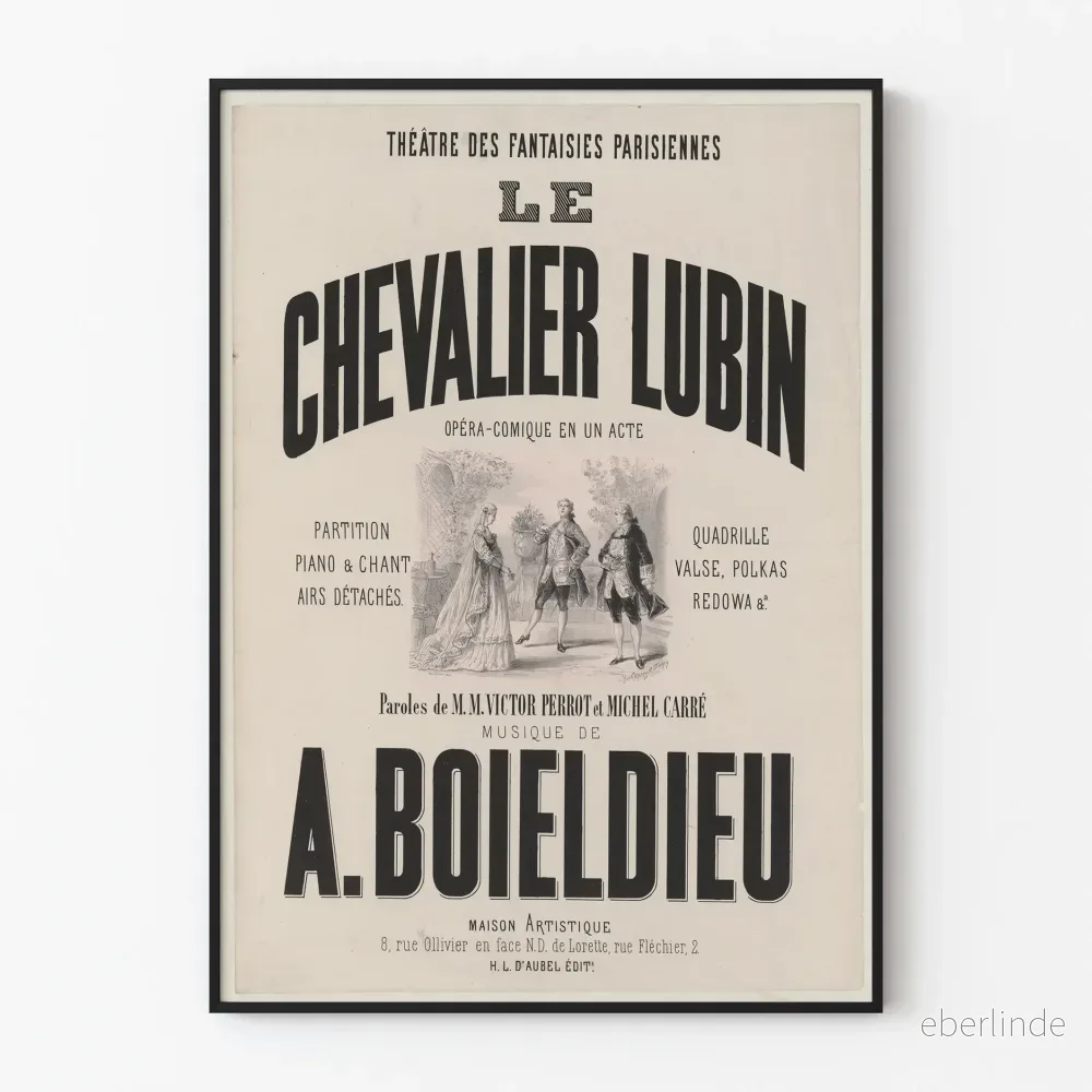 Vintageposter Le Chevalier Lubin - Théâtre des Fantaisies Parisiennes