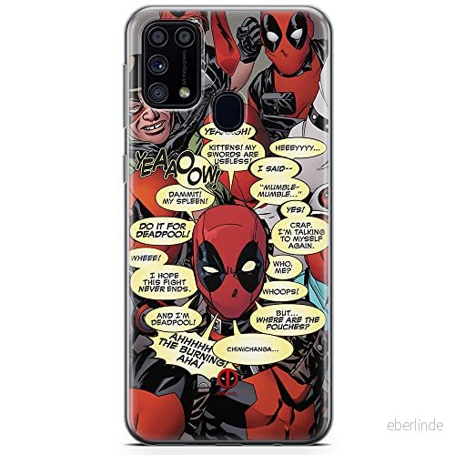 ERT GROUP mobiltelefonfodral för Samsung M31 originalt och officiellt licensierat Marvel mönster Deadpool 008 optimalt anpassad till formen på mobiltelefonen, fodral tillverkad av TPU plast 5904805481291
