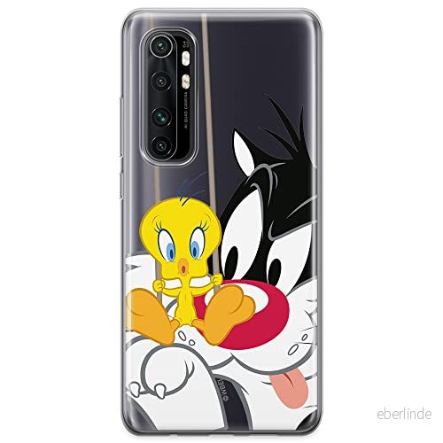 ERT GROUP mobiltelefonfodral för Xiaomi MI NOTE 10 Lite originalt och officiellt licensierat Looney Tunes mönster Sylvester & Tweety 002, gedeeltelijk transparant 5904805589157