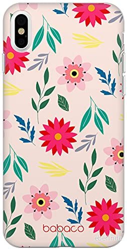 ERT GROUP mobiltelefonfodral för Apple Iphone XS Max originalt och officiellt licensierat Babaco mönster Flowers 010 Vit optimalt anpassad till formen på mobiltelefonen, fodral tillverkad av TPU plast 5903932584462