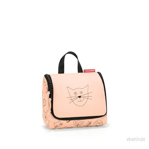 toiletbag S Kids IO, tvättväska, Katter och hundar rosor, 18 cm, Kosmetisk väska 4012013701849