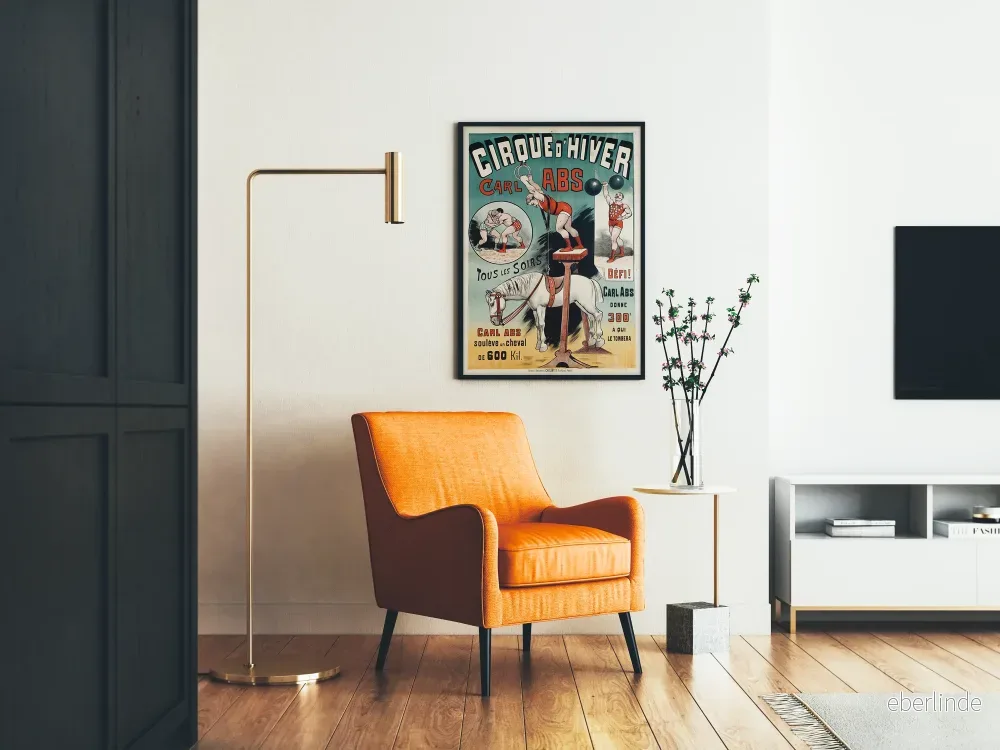 Vintage väggdekor Cirque d'Hiver Carl Abs - Poster med kraft och cirkus - Bild 2